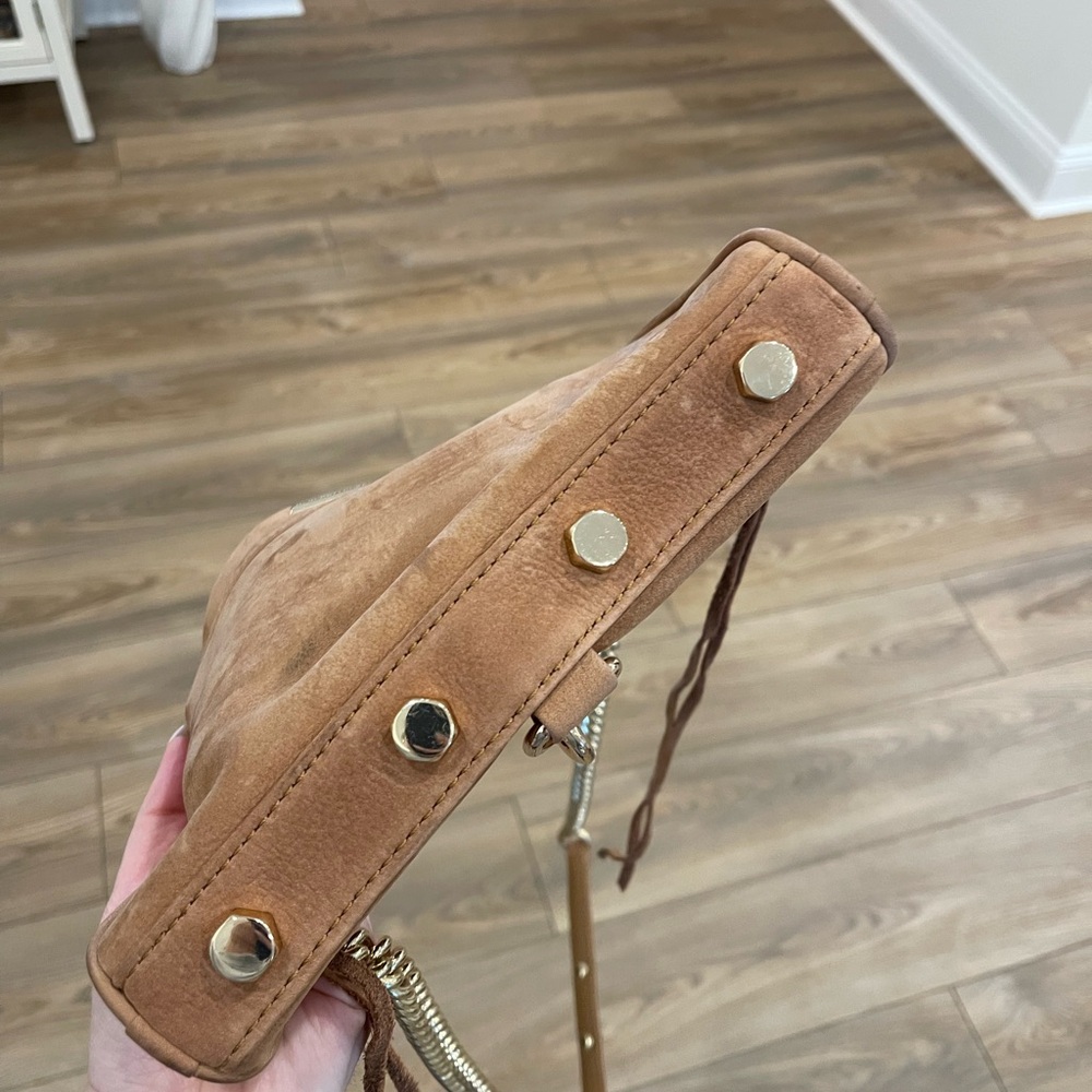 Rebecca Minkoff Tan Suede Mac Crossbody Bag - Picture 4 of 6